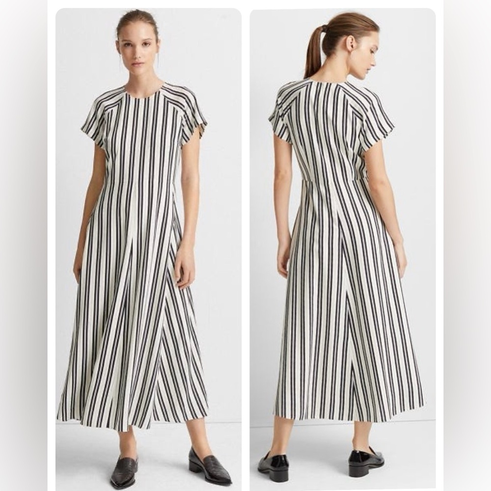 NWT Club Monaco Striped Midi Dress